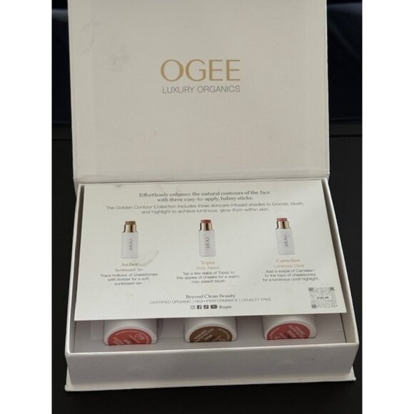 Ogee Luxury Organics Golden Contour Collection Set Carnelian Amber Topaz Sticks - Picture 4 of 12